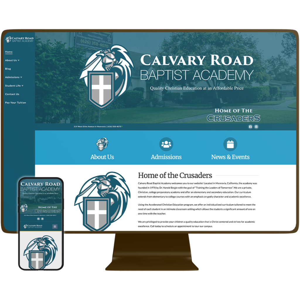Website Design Los Angeles Calvary Road Baptist Academy